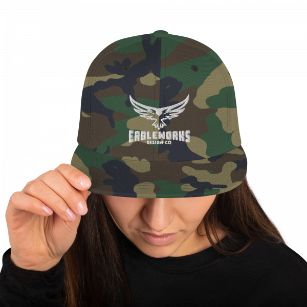Eagle Works Design Co Camouflage Snapback Hat - Image 3