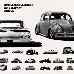 Cool Cars 3 Pack Clipart Bundle