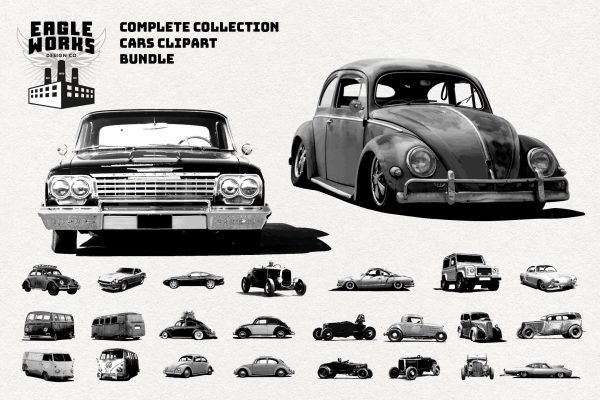 Cool Cars 3 Pack Clipart Bundle